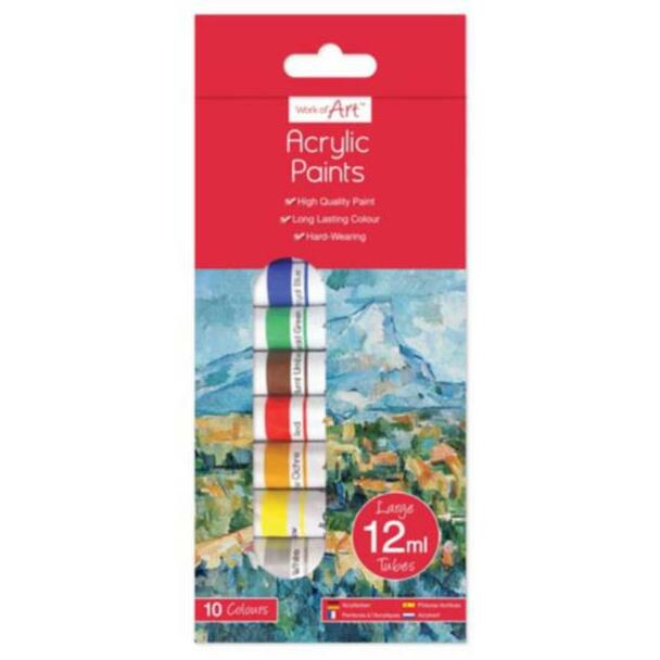 Pack of 10 Paint Tubes (oil, watercolour, or acrylic)
