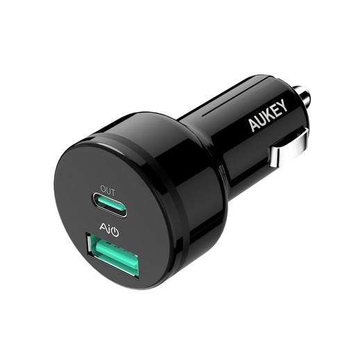 UKEY USB-A + USB-C 39W PD Car Charger