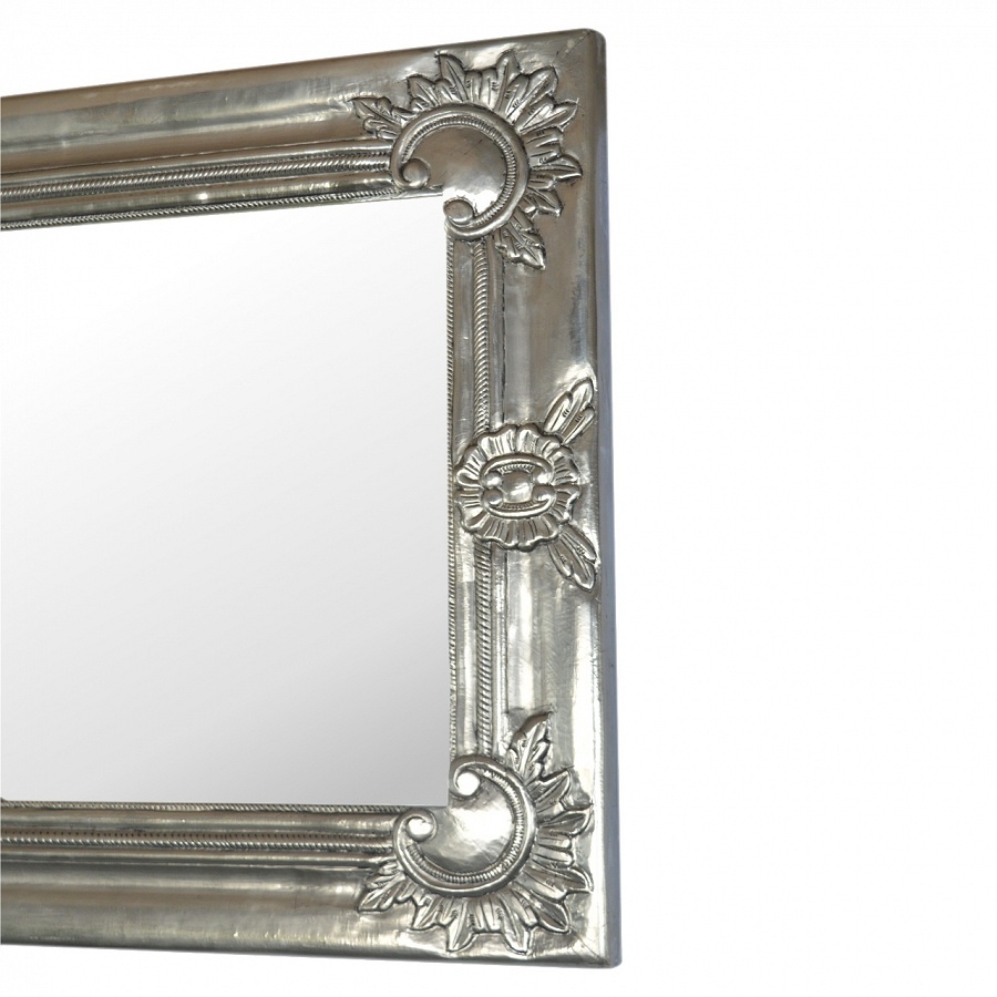 Silver Hand Carved Mirror