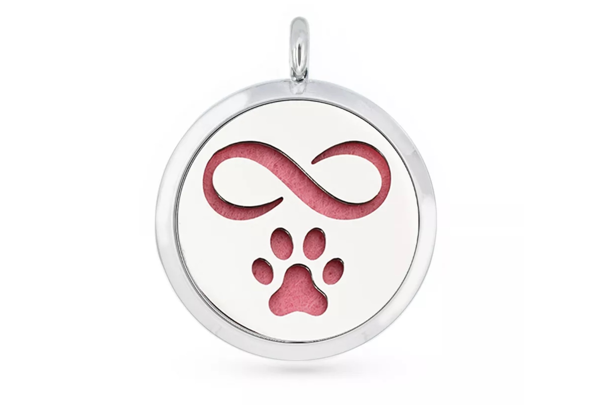 Aromatherapy Diffuser pendant - Infinity and Paw 30mm