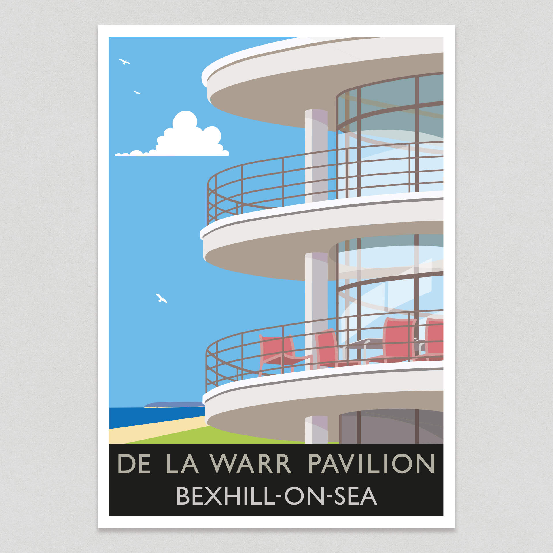 6 x De La Warr Postcards