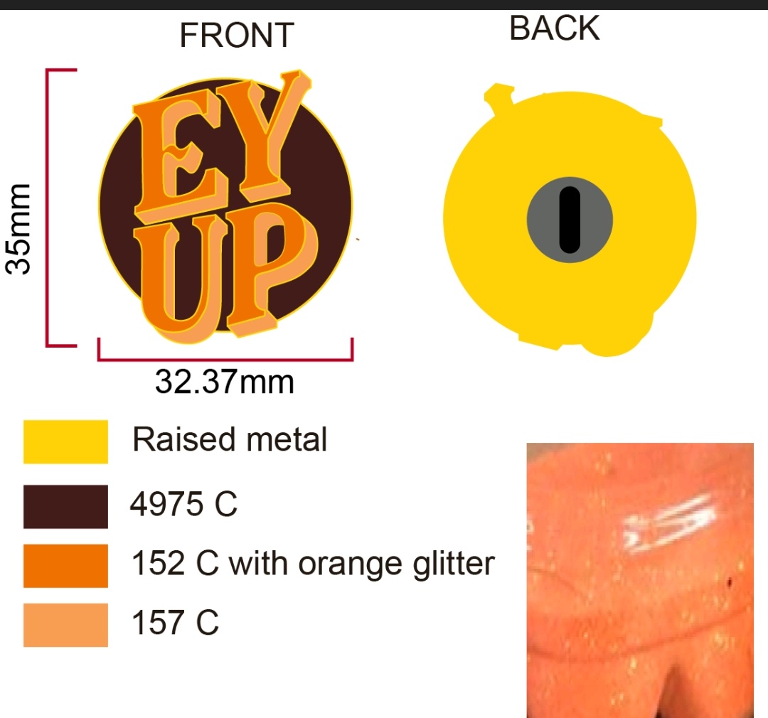 EY UP Enamel Pin- Pumpkin Colourway