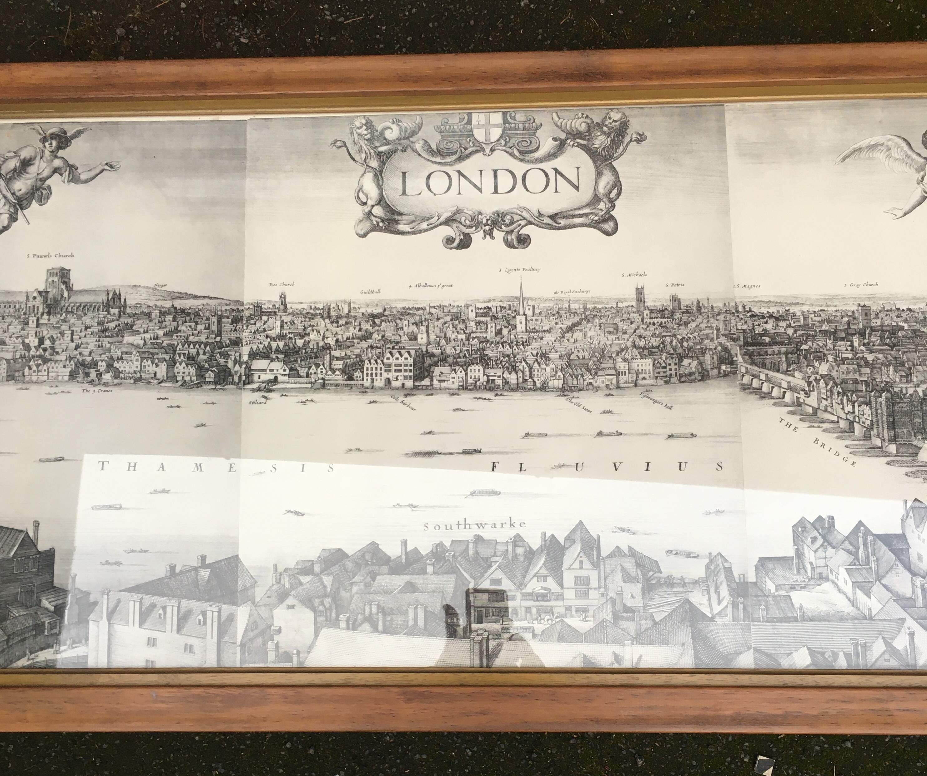 Framed London Skyline 1647 Reproduction Print