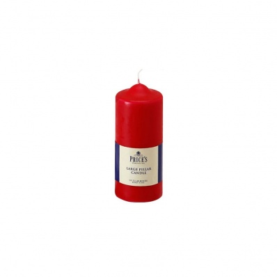 Price's Large Pillar Candle Red 15CM