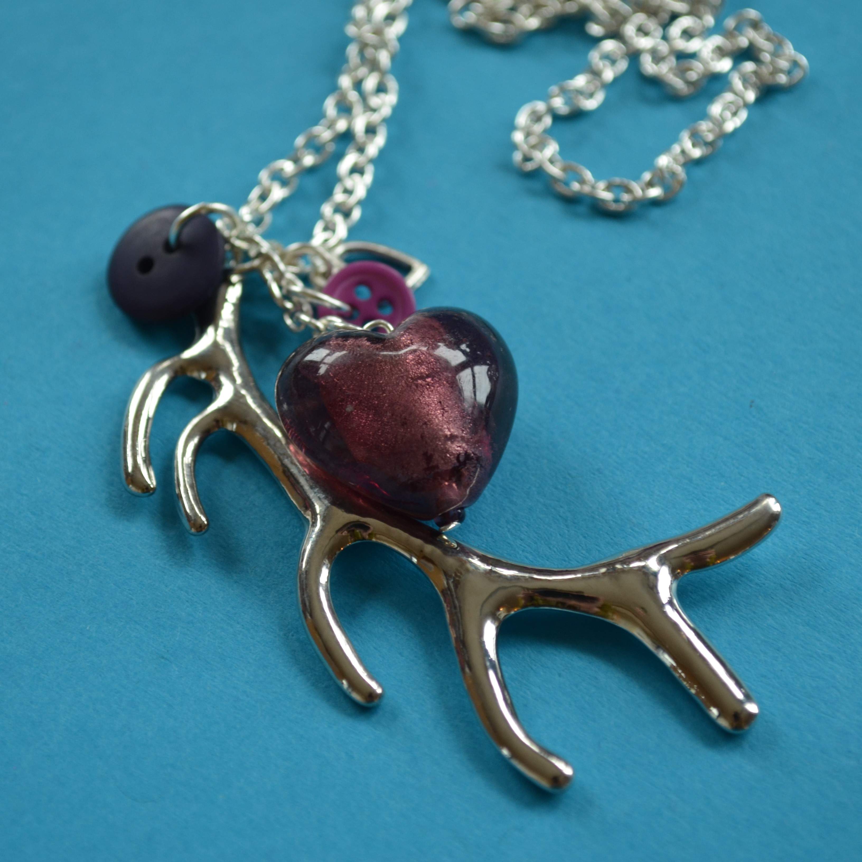 Long Antler Necklace (Choice of Colours)