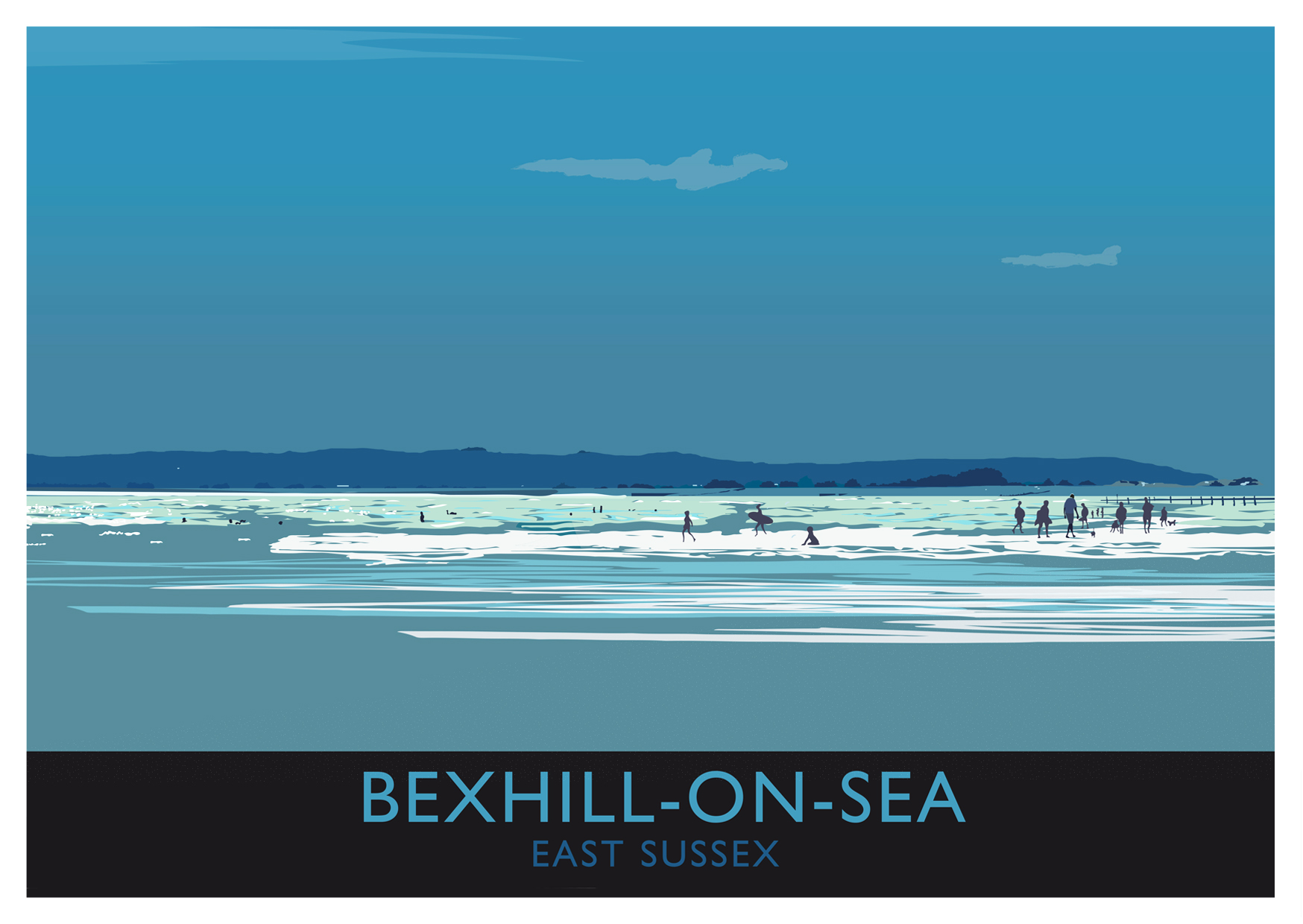 Giclee print of Bexhill Beach