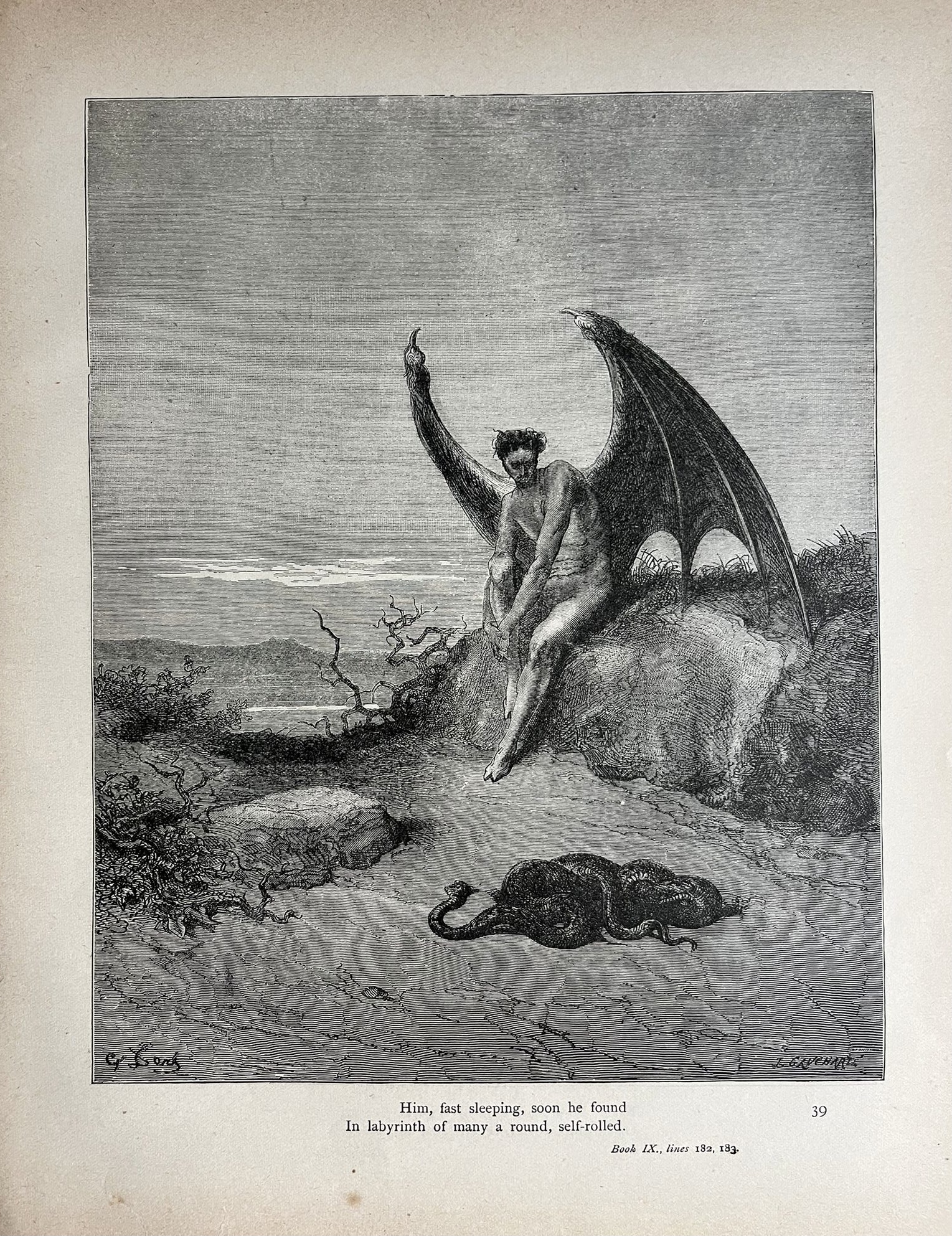 Gustave Doré Paradise Lost Engraving