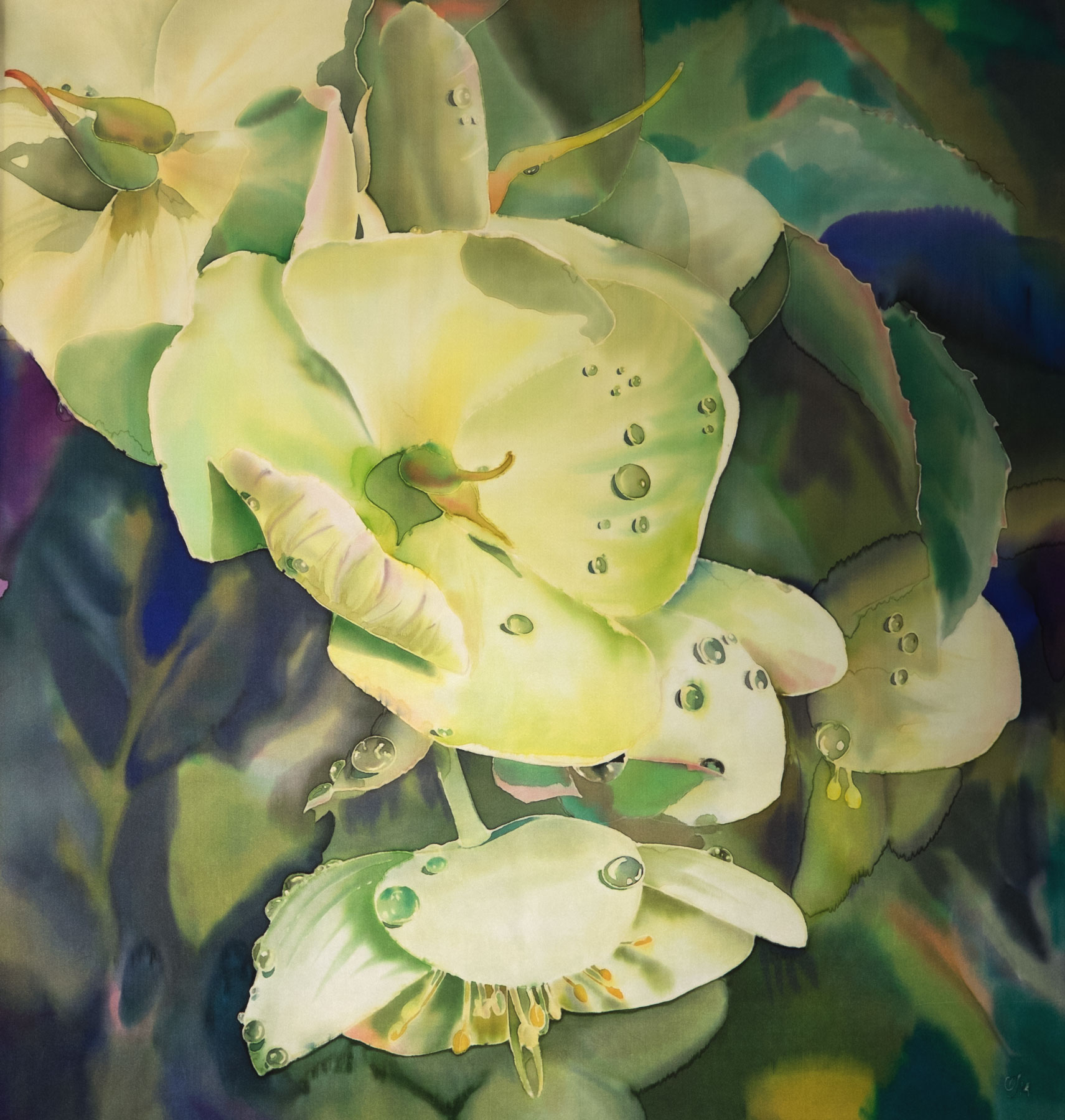 Painting on silk, 2014
