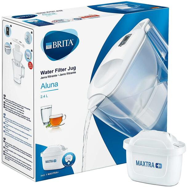 Brita Aluna Fridge Water Filter Jug With Cartridge 2.4L