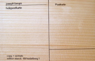 Joseph Beuys - Holzpostkarte