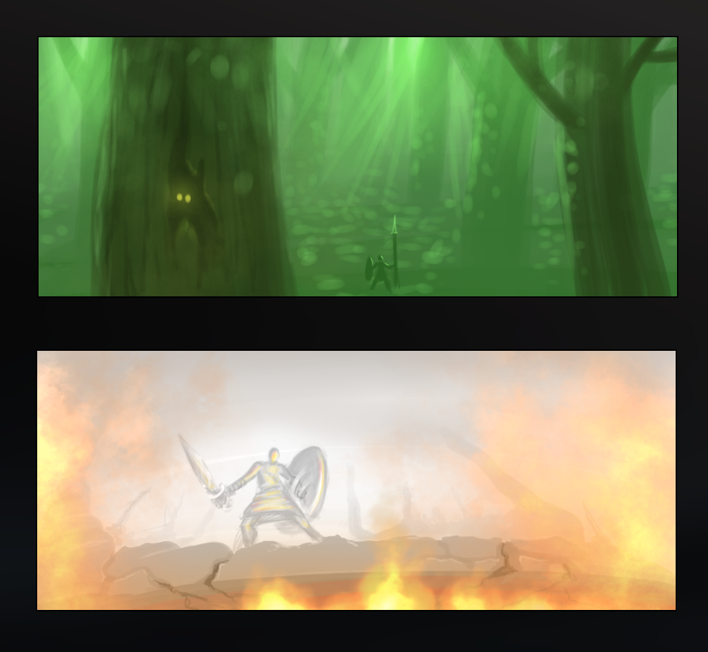 Pythos: Thumbnail Concept for Forest and Underworld Level