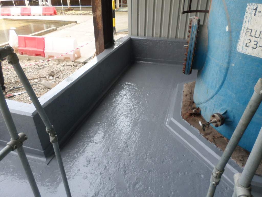 Application of new, resin based, chemical resistant lining