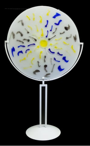 Sir Terry Frost - Serenissimo - Glass Disc - A tribute to Venice and the Lagoon