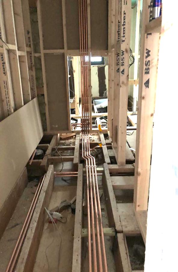 installation of new pipework