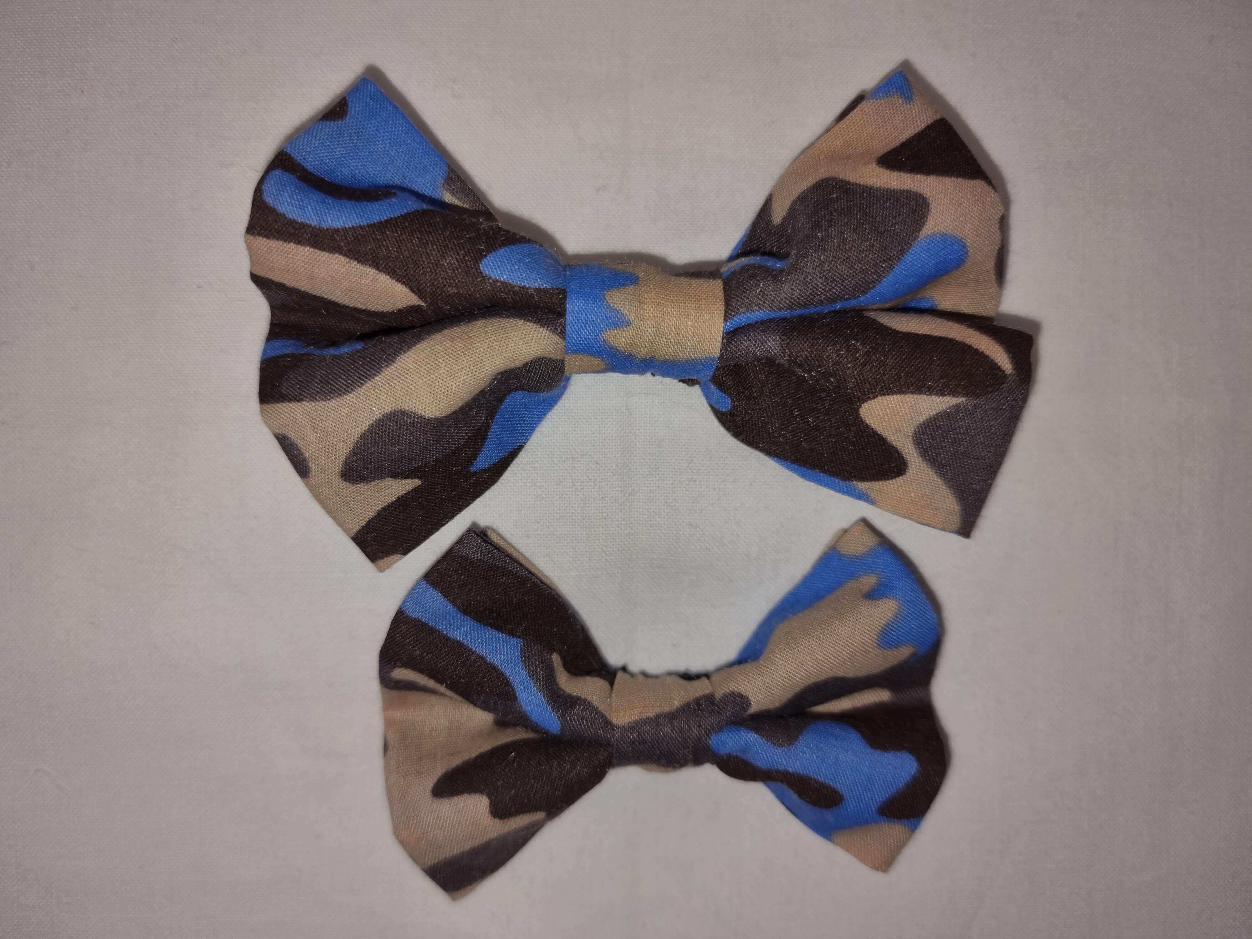 Blue Camo Collar Bow-Tie