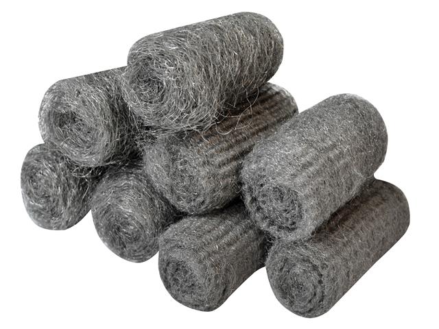 Faithfull Steel Wool Assorted Grades 20g Rolls 8 Pack