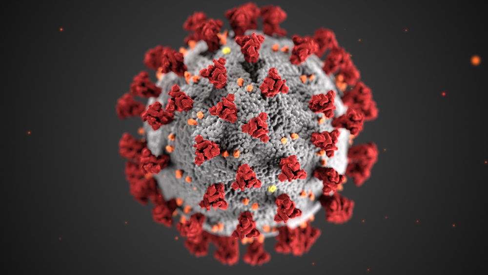 Covid-19 virus under micrscope
