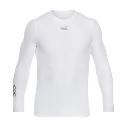 CANTERBURY BASELAYER Rugby-Football  - COLD 001  WHITE- LONG SLEEVE XSMALL