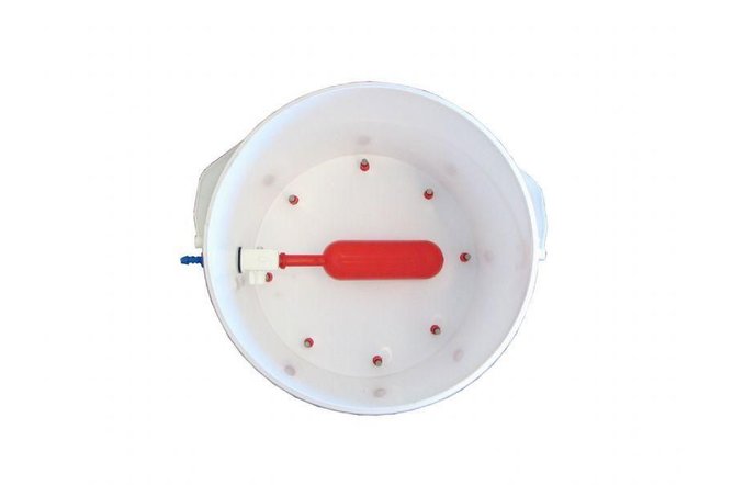 Nipple Bucket Drinker c/w 1/2" Red Sausage Float