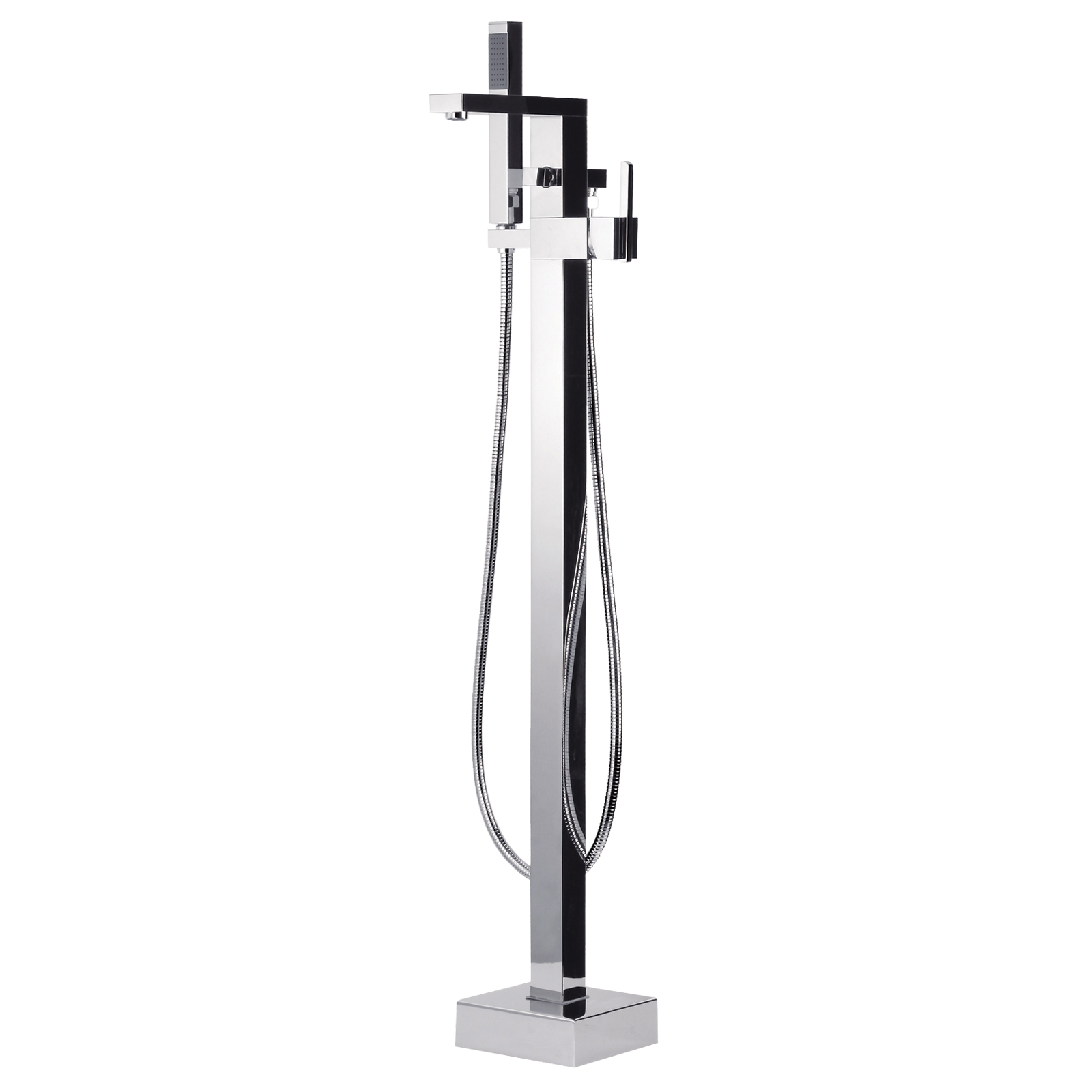 Luxury Square Floor Standing Bath Shower Mixer