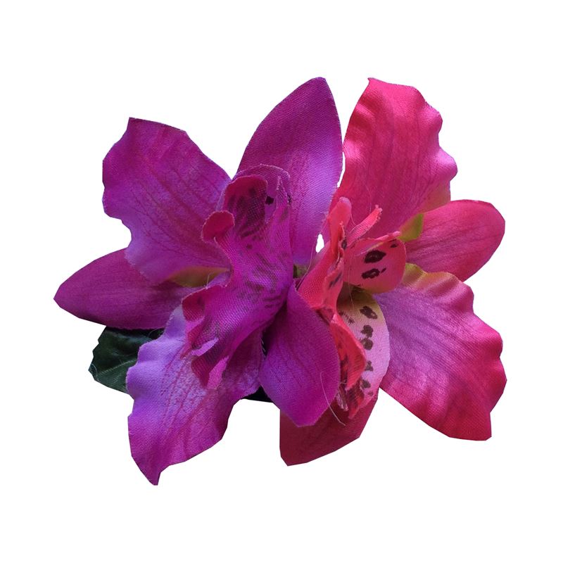 Pink and Purple Double Orchid Hair Flower