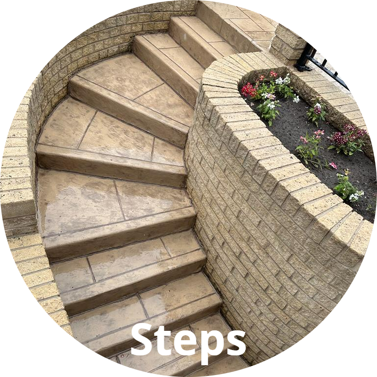 Patterned Concrete steps