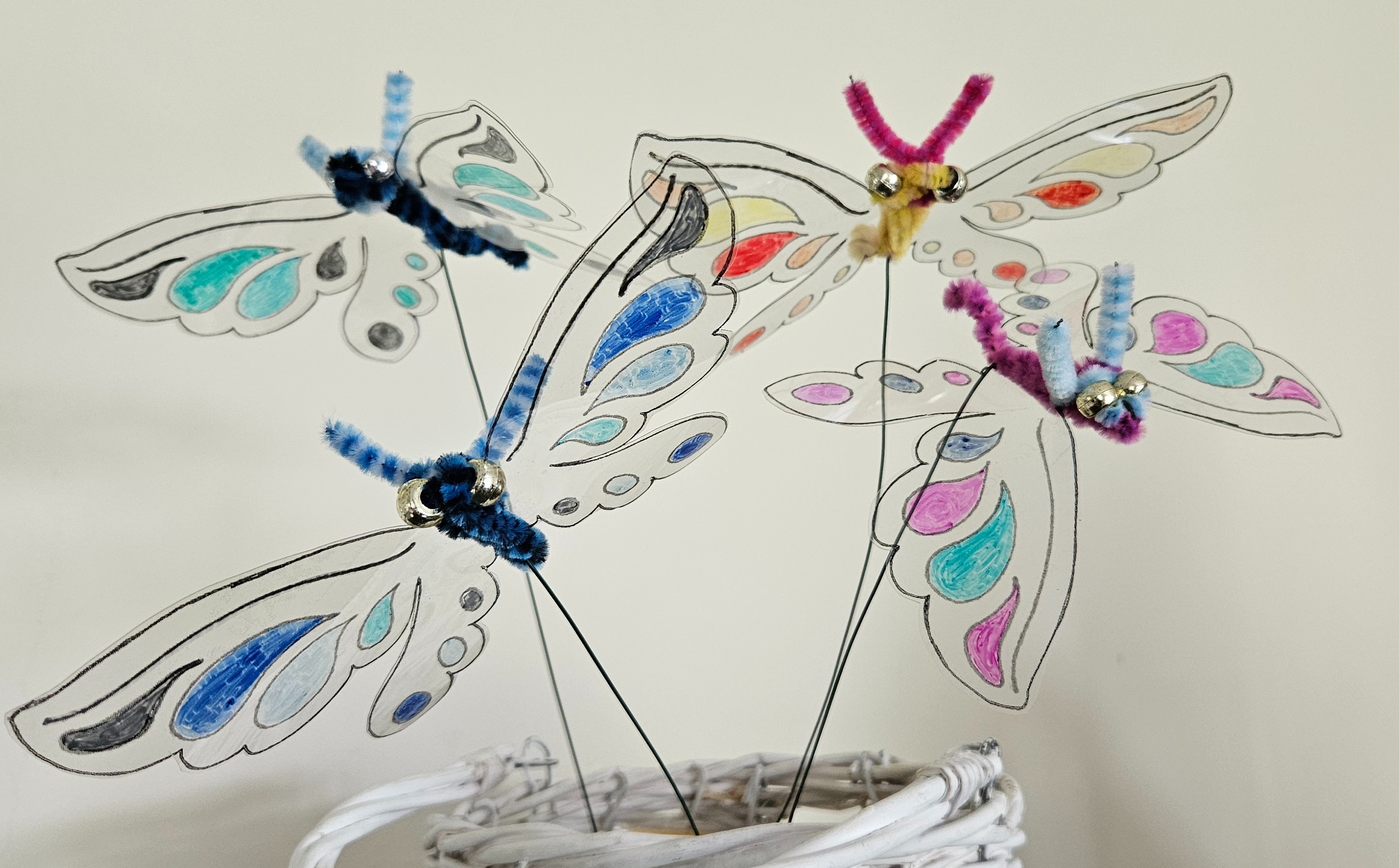 Fluttering Butterfly & Dragonfly stems