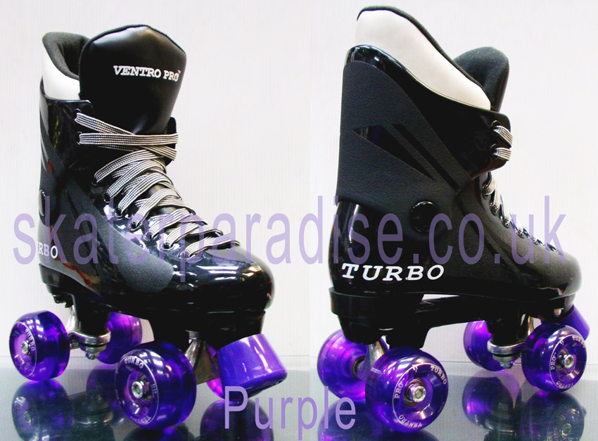 Ventro Pro Turbo Quad Roller Skate Colour: Black/Clear Purple