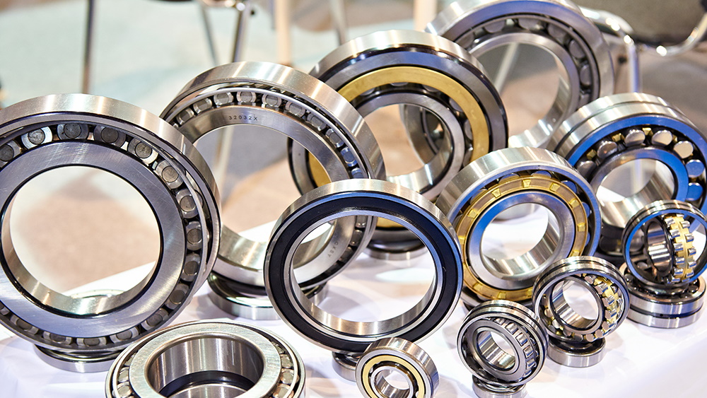 Assortment of ball and roller bearings