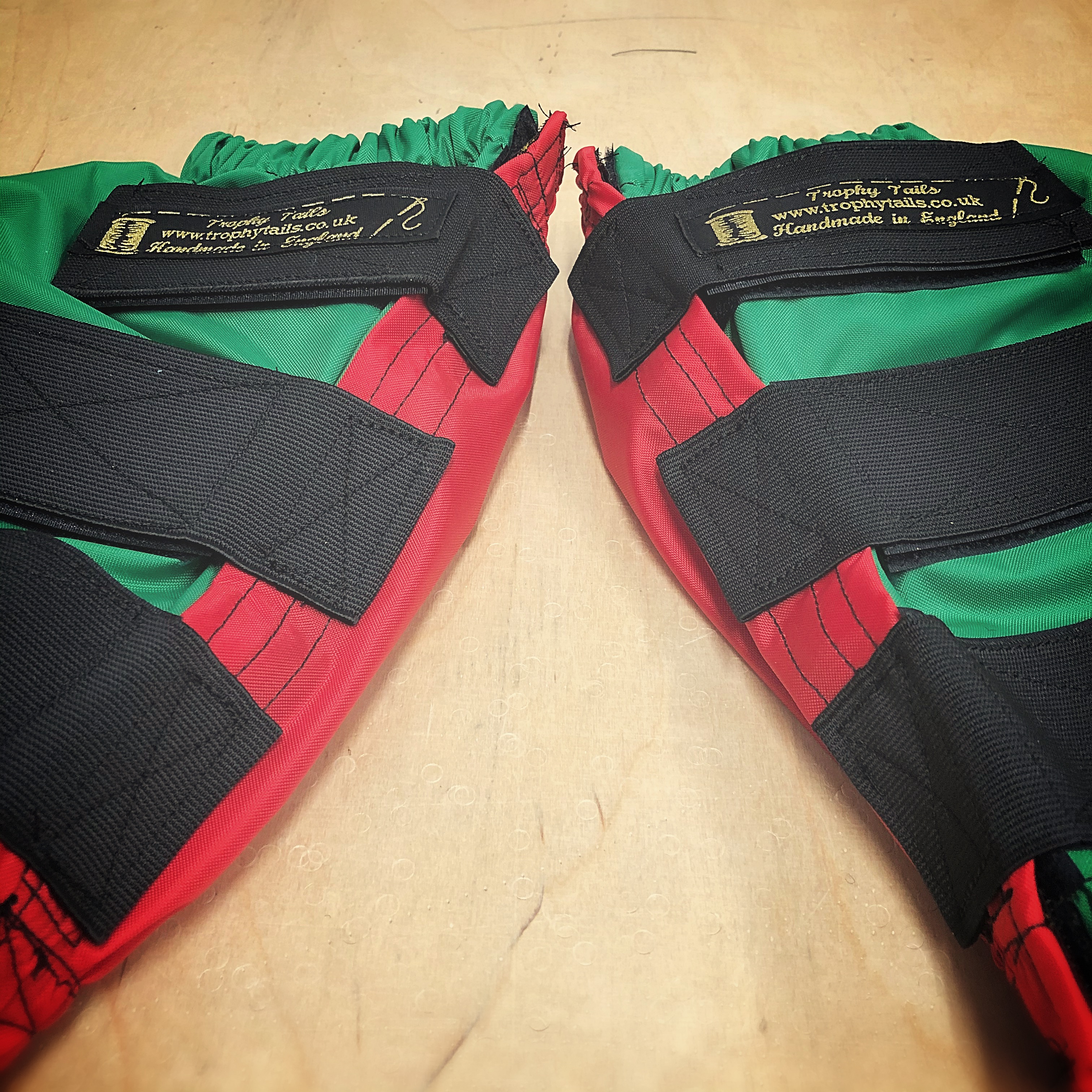 Waterproof Hock Boots - Green and Red