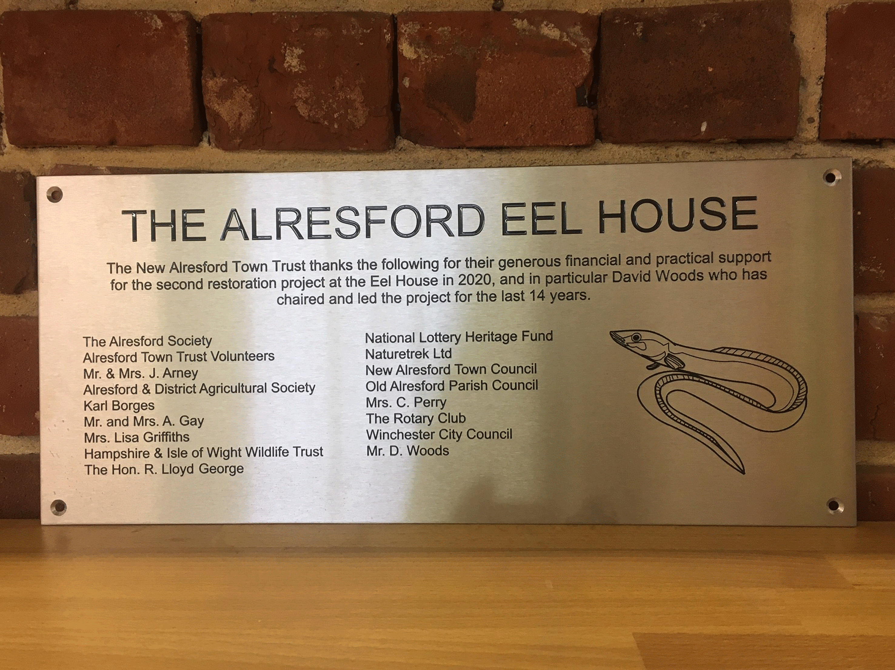 Building name plaque in stainless steel #alresfordeelhouse #alresford