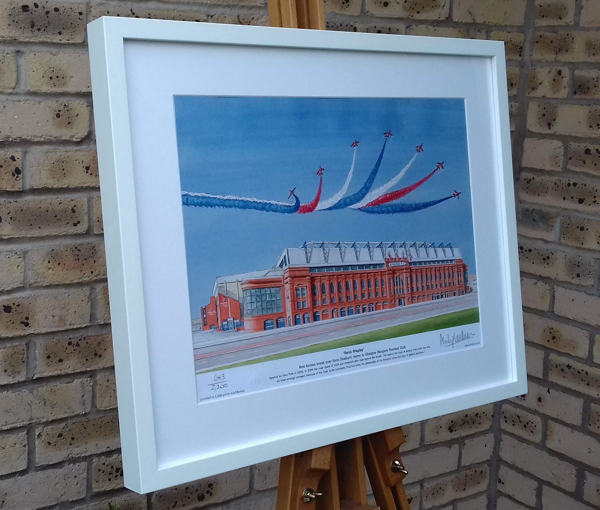 Framed 'Ibrox Display' Rangers FC fine art print