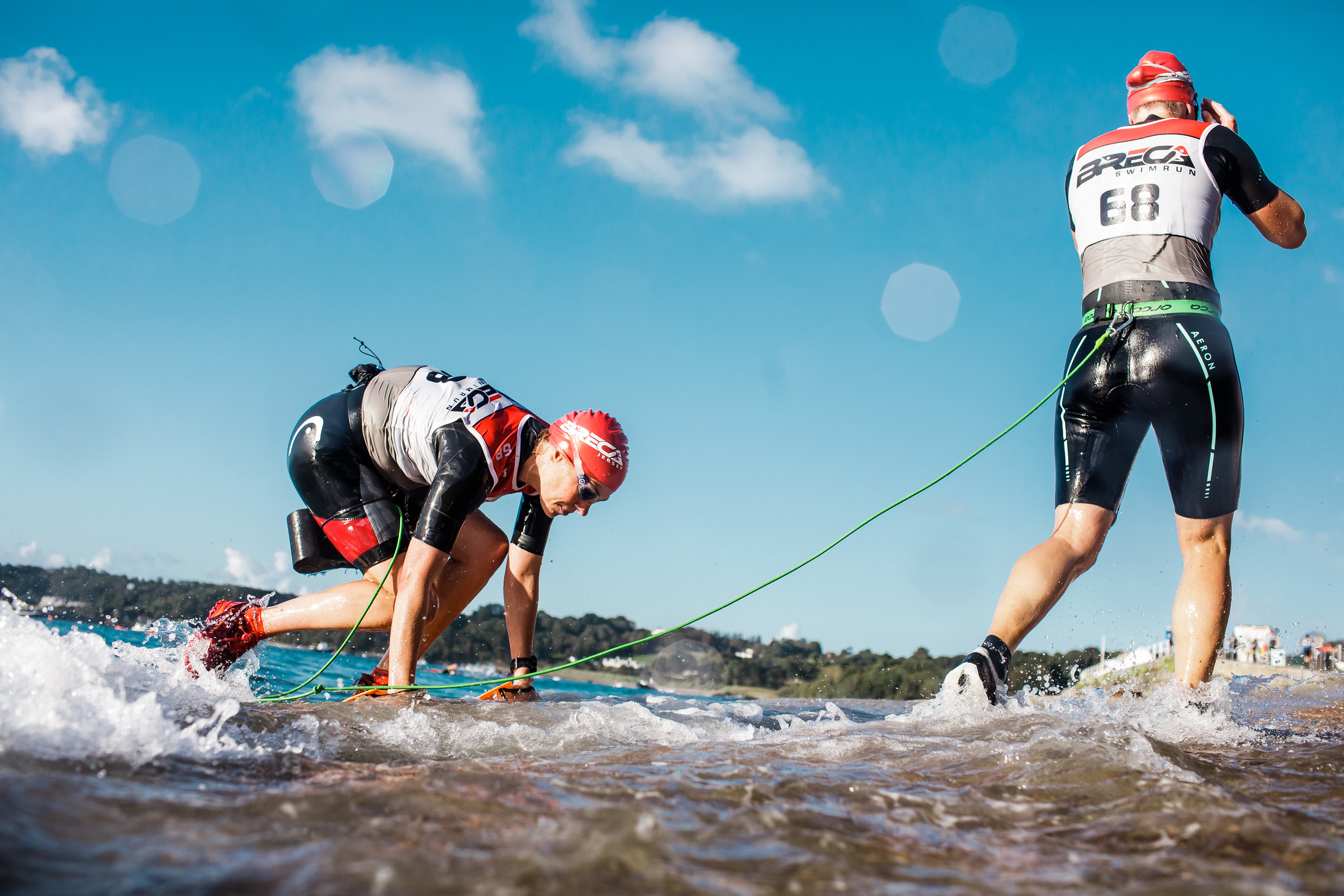 In swimrun, how much does towing your race partner slow you down?