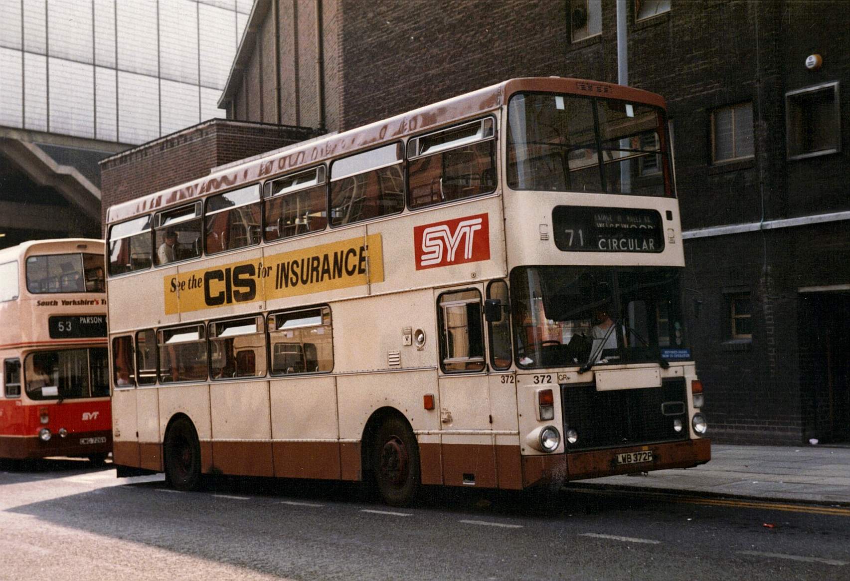 Not long after this picture was taken, 372 would be  sold on. The location is Flat St. early 1986