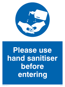 Please use the hand sanitiser available when entering the John D Owen butcher's shop in Newton Stewart