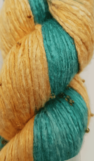 100g Skein 100% Silk Beaded Yarn