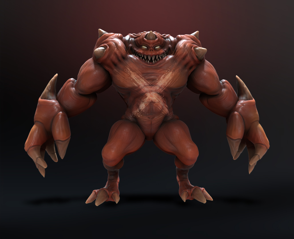 Boss Concept for Pythos . Sculpt with poly paint details.