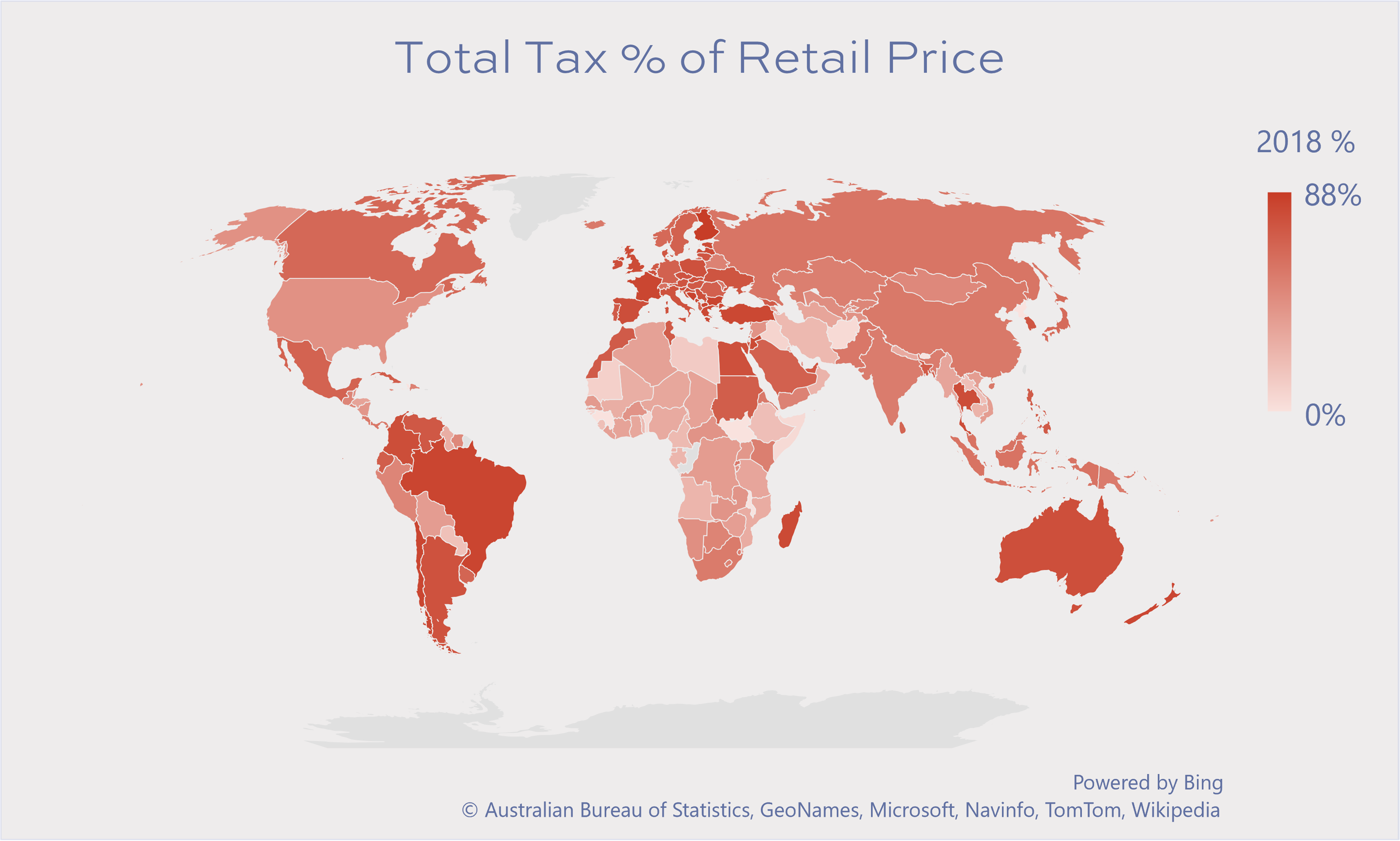 Tax - of retail price mappng