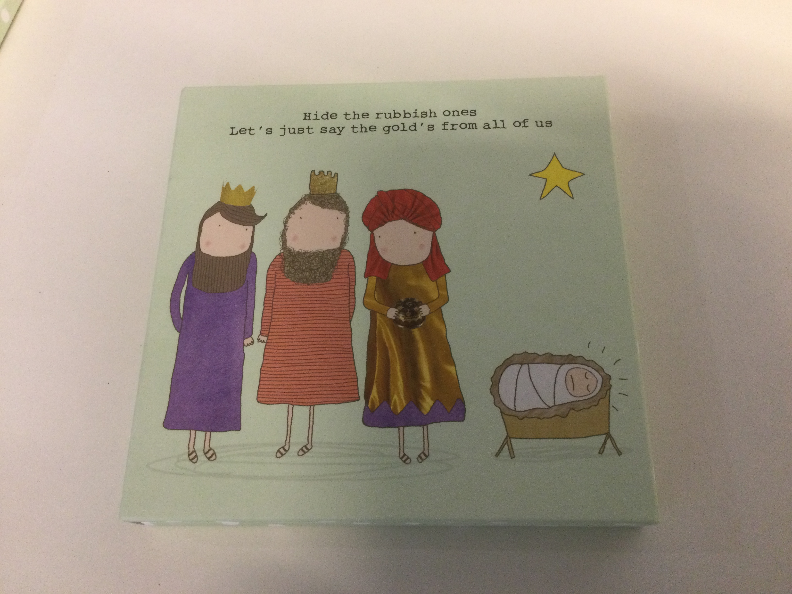 Wise men “gold” Christmas card pack