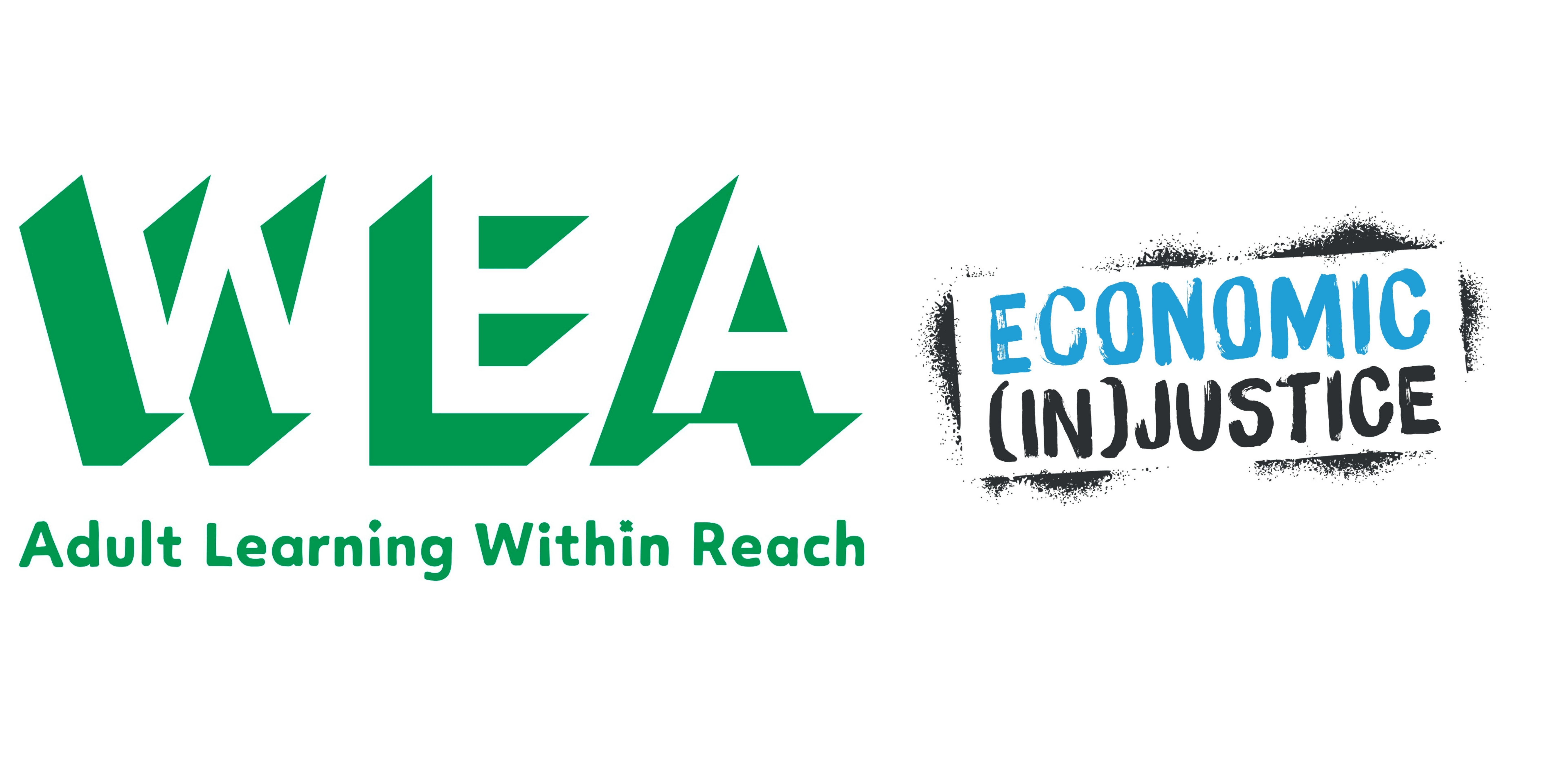 Workers Education Association and Economic Injustice logo.