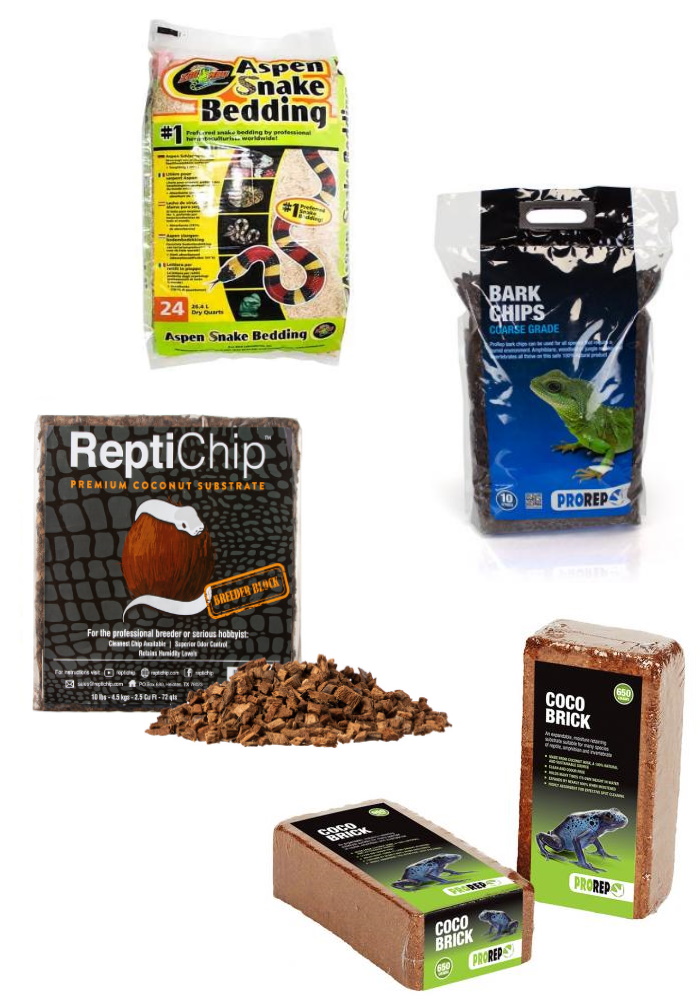 Selection of reptile substrates