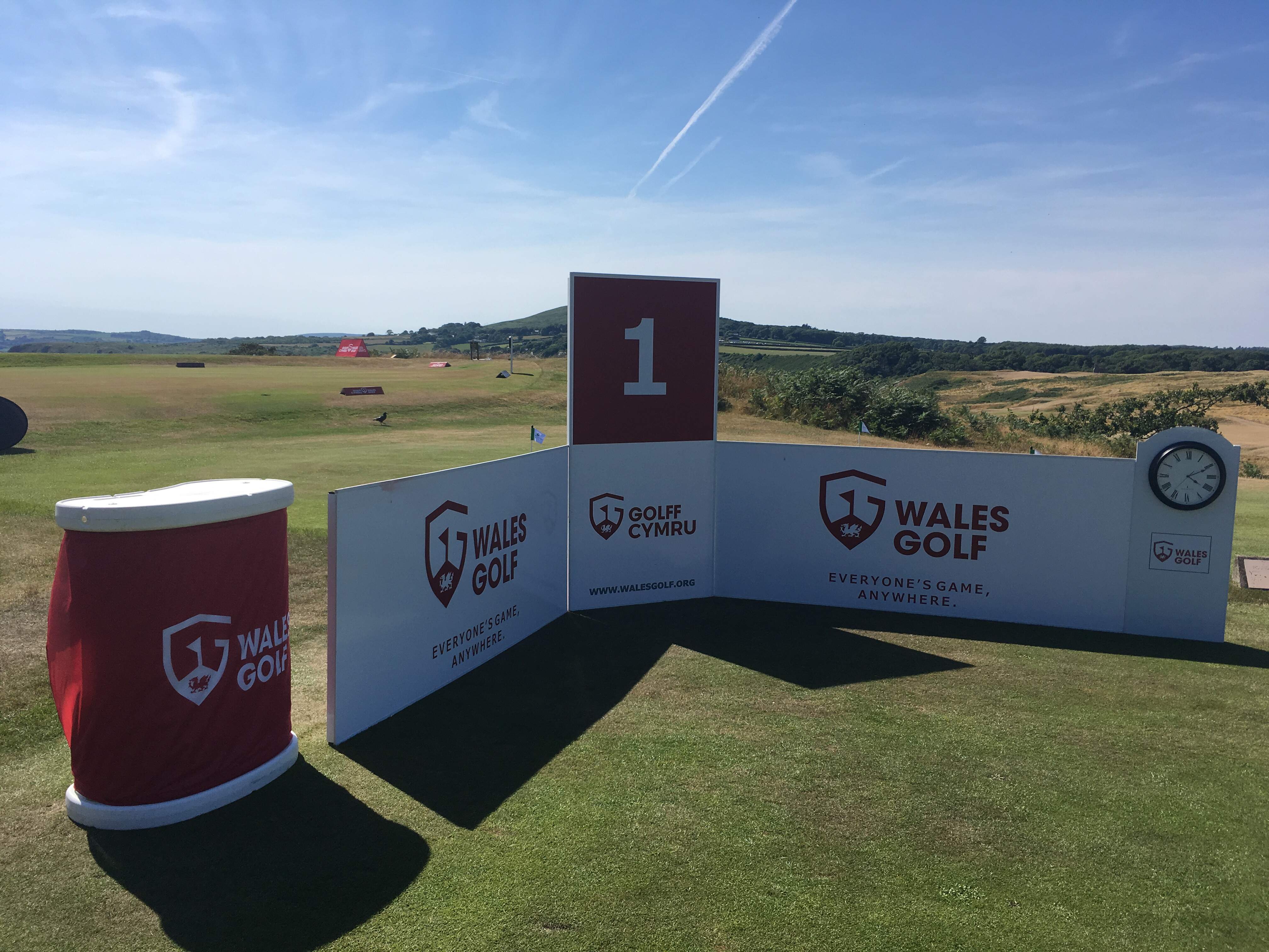 Golf, signage, on-course, tee, branding, sponsors, Wales, Golf, Championship