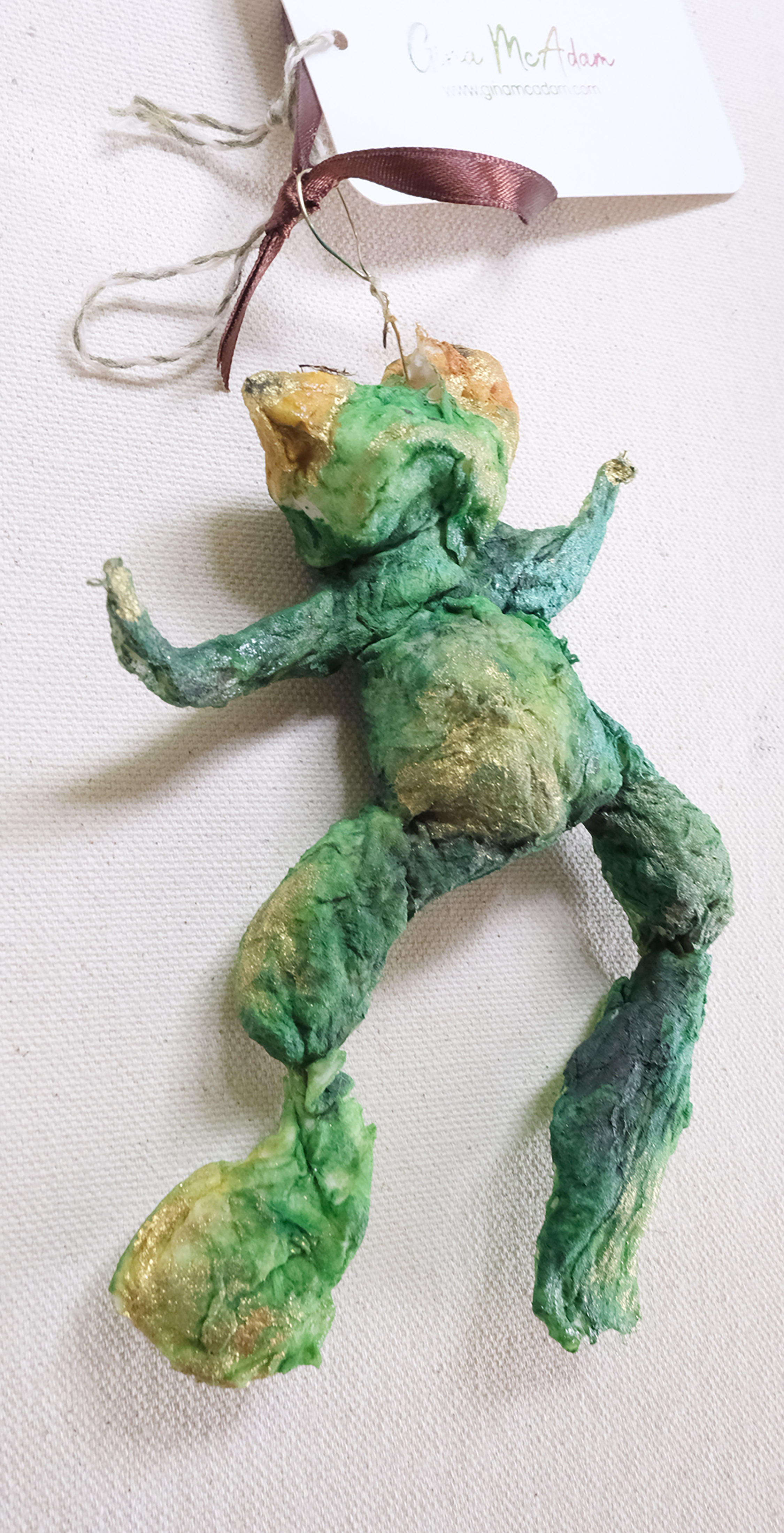 Charming Spun Cotton Dancing Frog