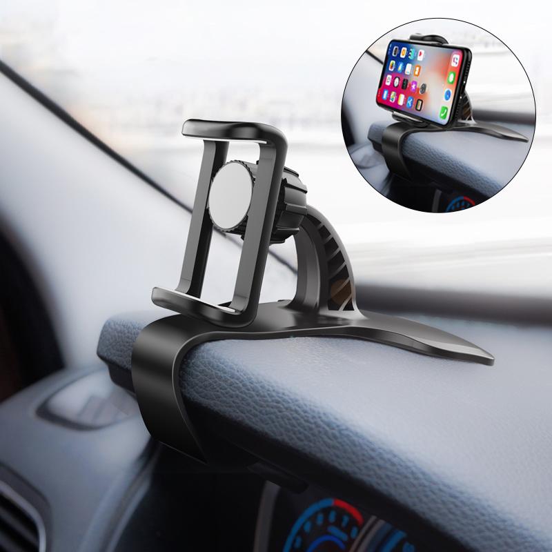Bakeey Universal  Non Slip 360 Rotating Dashboard Car Phone Clip Stand GPS Holder Mount for 4.0-6.0 inch Devices for iPhone GPS Smartphone
