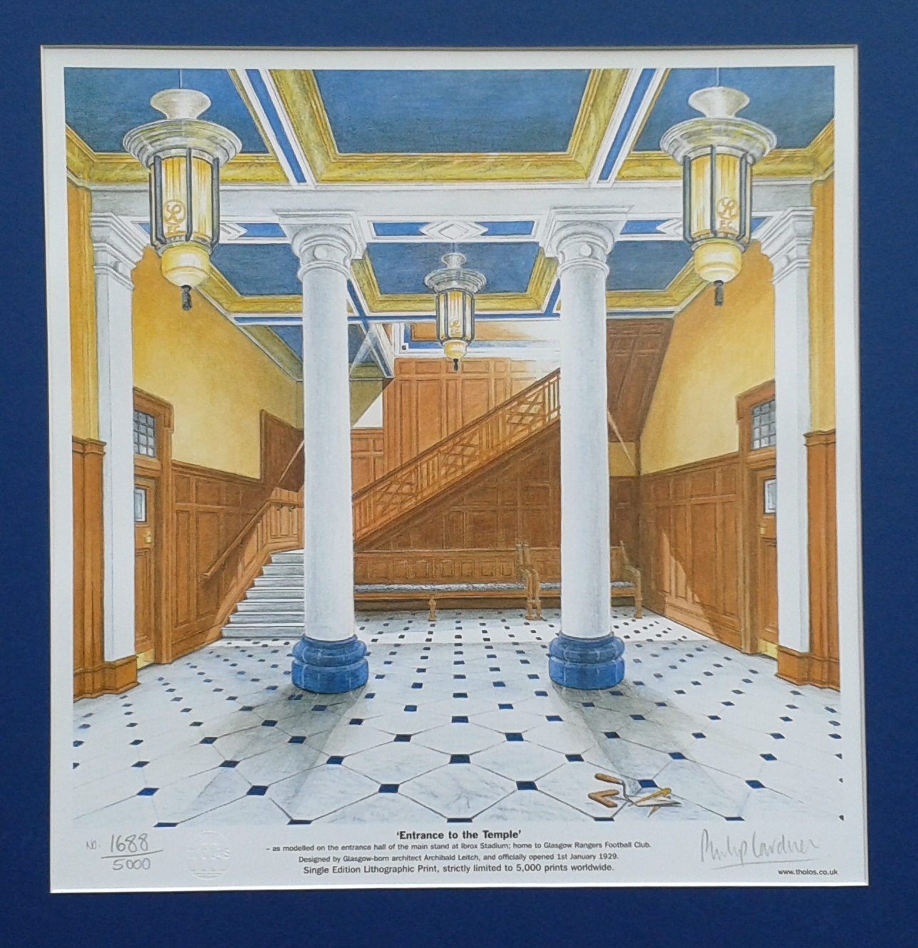 'Entrance to the Temple' Rangers FC fine art print - unframed