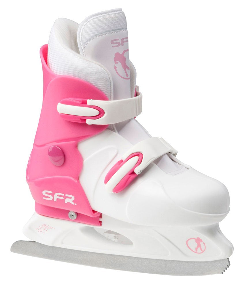 SFR Adjustable Ice Skates - White/Pink  Size UK 9j-12j  EX Display  No Return