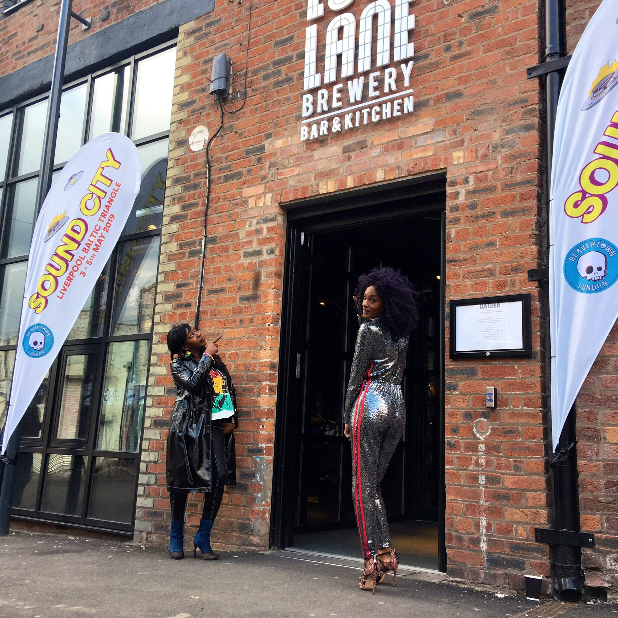 Sic'Nis &B Adante post performance at Bar Lane Brewrery Liverpool, Liverpool sound City Festival