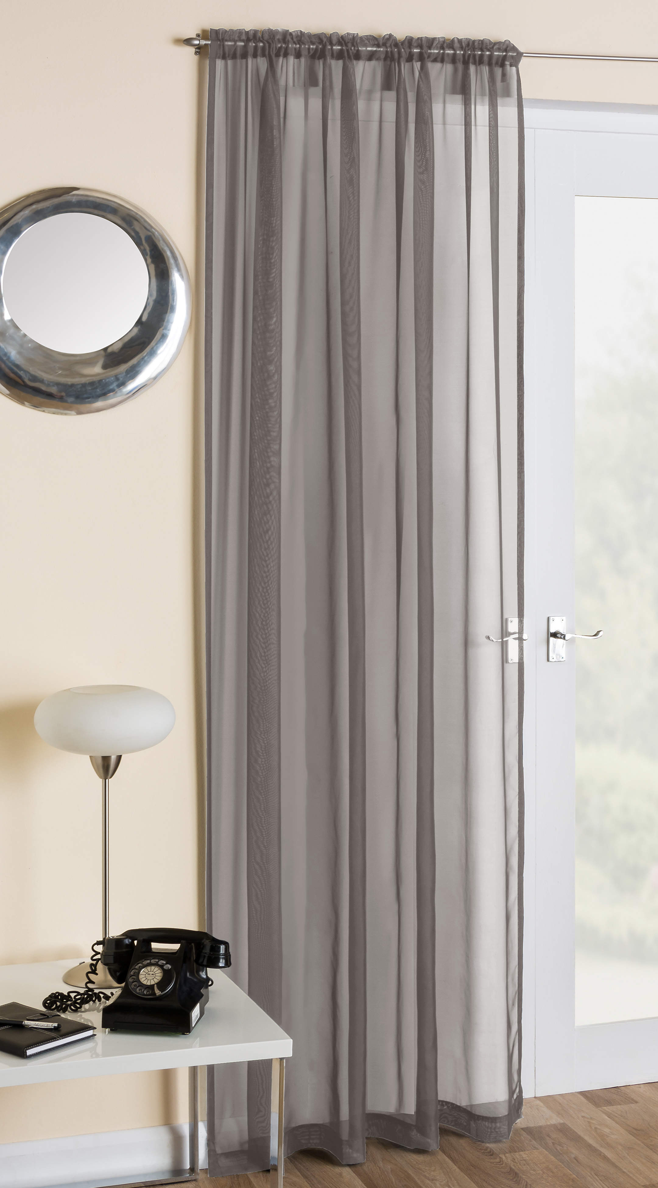 CRYSTAL VOILE PANEL GREY