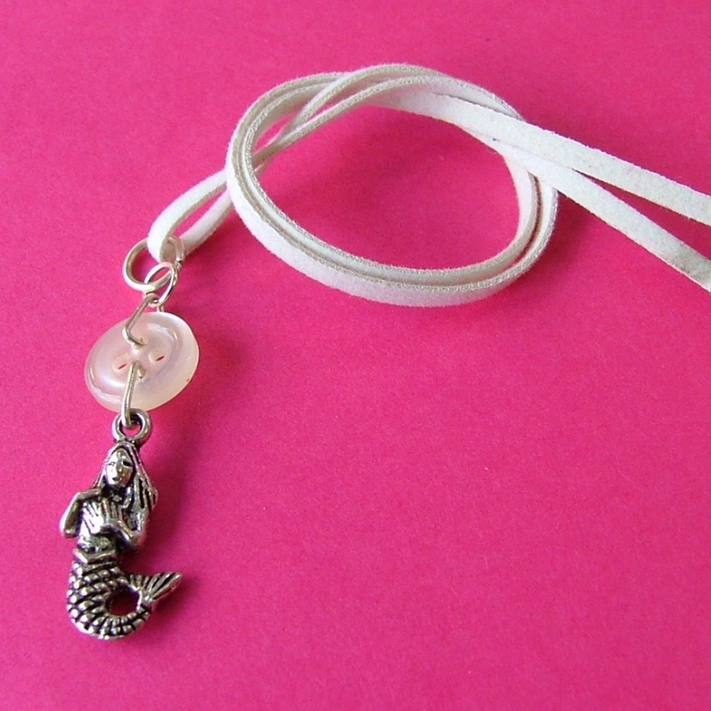 Mermaid Child’s Button Charm Necklace