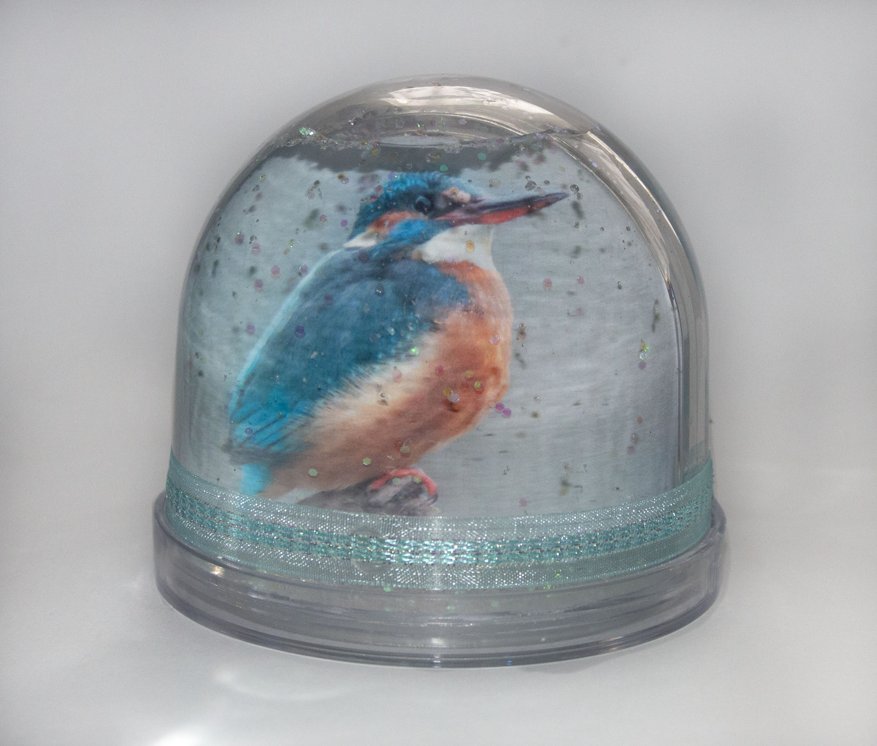 Kingfisher glitter globe